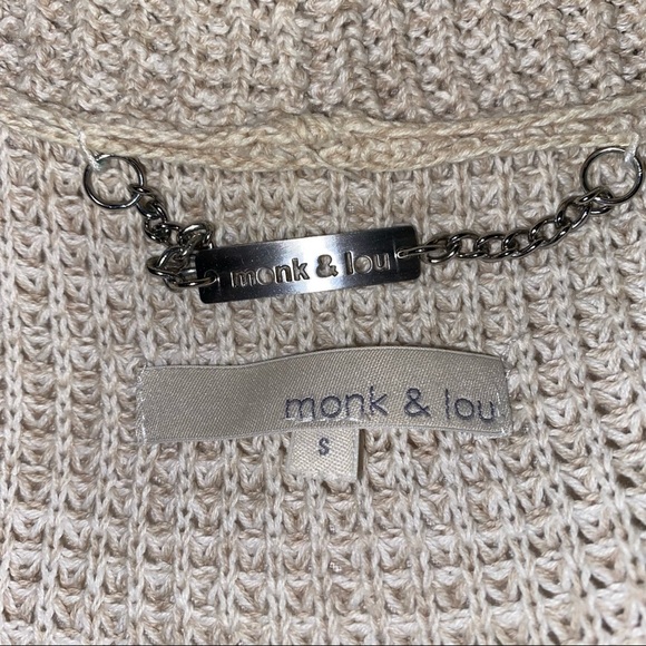 Monk & Lou cardigan with pockets, small, beige - Picture 4 of 5